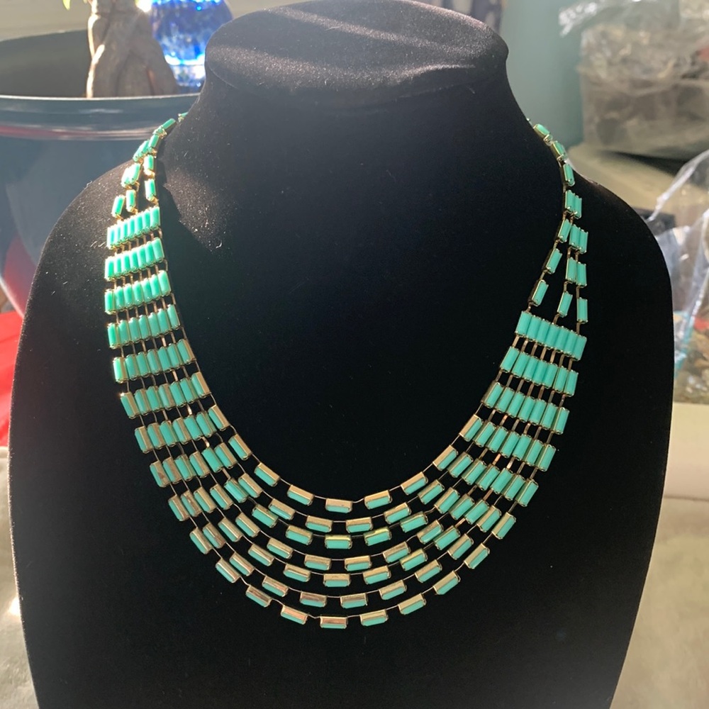 Gold and turquoise necklace